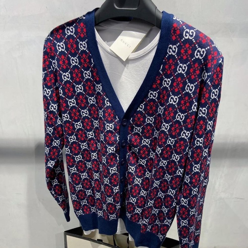 NWT GUCCI MENS SWEATERS V-NECK %100WOOL